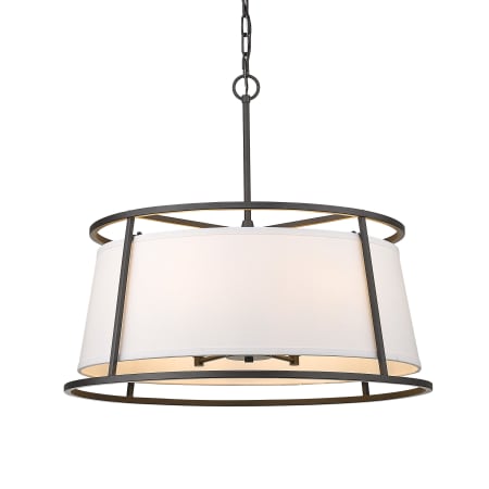 Bellevue Calingae 6 Light 26" Wide Drum Chandelier Iron Ore