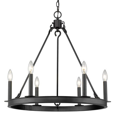 Bellevue Marian 6 Light 25" Wide Taper Candle Chandelier Matte Black
