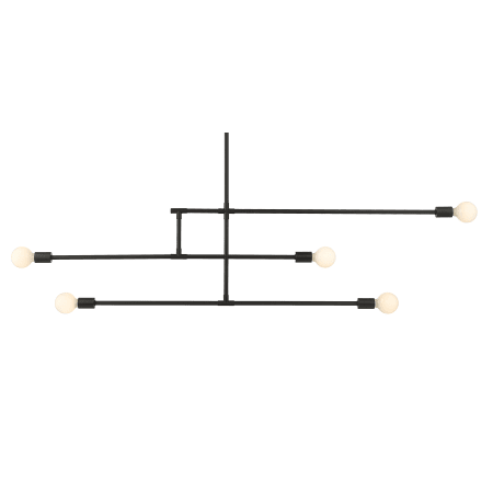 Bellevue Abra 5 Light 61" Wide Abstract Chandelier Matte Black