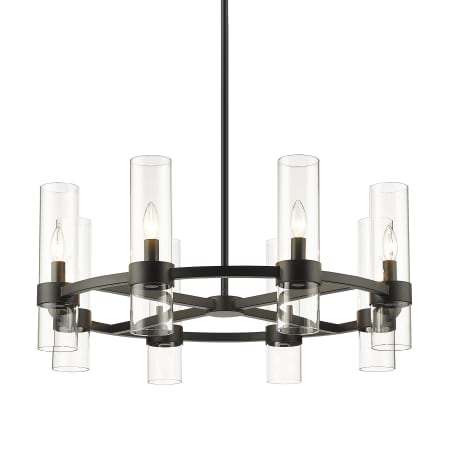 Bellevue Conway 8 Light 32" Wide Taper Candle Style and Ring Chandelier Matte Black