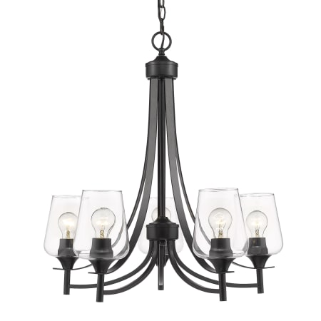 Bellevue Celia 5 Light 25" Wide Chandelier Matte Black