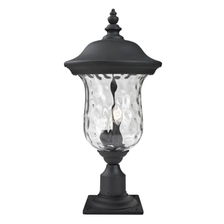 Bellevue Eumenes 3 Light 12" Tall Pier Mount Post Light Black