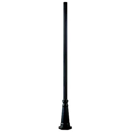 Bellevue 96" Concrete Mounted Fluted Outdoor Post - 10" Base Black