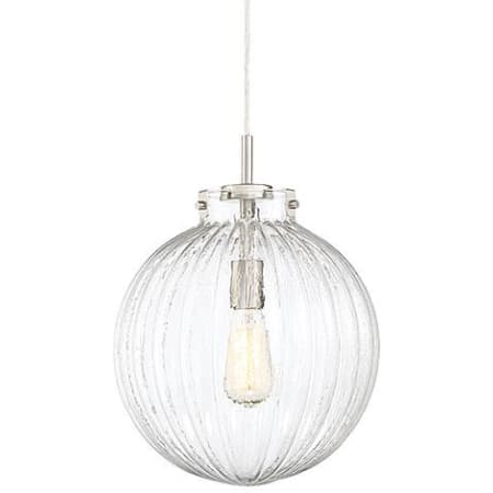 Bellevue Single Light 12" Wide Pendant Brushed Nickel