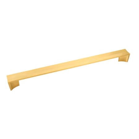 Belwith Keeler Avenue 12 Inch Center to Center Modern Minimalist Cabinet Handle / Drawer Pull Brushed Golden Brass