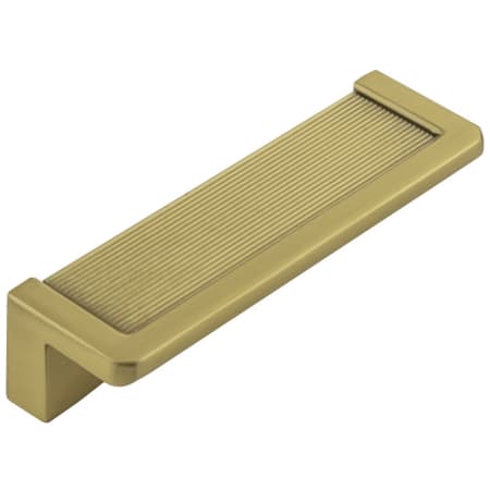 Belwith Keeler Linea 3" Center to Center Rectangular Angled Flush Mount 3-5/8" Long Cabinet Handle / Drawer Pull from the Bijou Collection Brushed Golden Brass