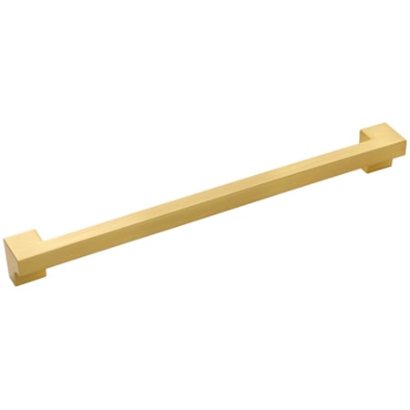 Belwith Keeler Bijou Stesso 9-1/4" Center to Center Modern Drop Angle Luxury Designer Cabinet Handle / Drawer Pull Brushed Golden Brass