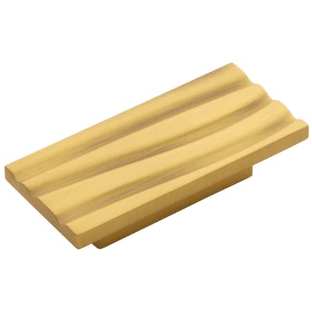 Belwith Keeler Dune 1-7/8" Center to Center Wave Ridge Designer Rectangular Cabinet Handle / Drawer Pull from the Bijou Collection Brushed Golden Brass
