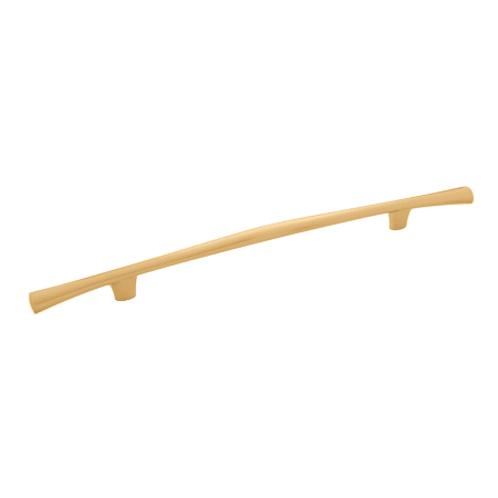 Belwith Keeler Olivet 8-13/16" Center to Center Organic Curved Cabinet Bar Handle / Drawer Bar Pull Brushed Golden Brass