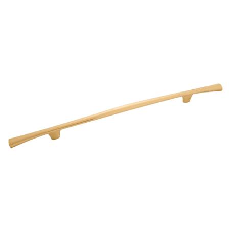 Belwith Keeler Olivet 12" Center to Center Organic Curved Cabinet Bar Handle / Drawer Bar Pull Brushed Golden Brass