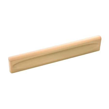 Belwith Keeler Ingot 5-1/16" Center to Center (128 mm) Solid Rectangular Cabinet Handle / Drawer Pull with Finger Indent Brushed Golden Brass
