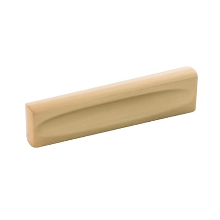 Belwith Keeler Ingot 3 Inch Center to Center (76 mm) Solid Rectangle Block Cabinet Handle / Drawer Pull with Finger Indents Brushed Golden Brass