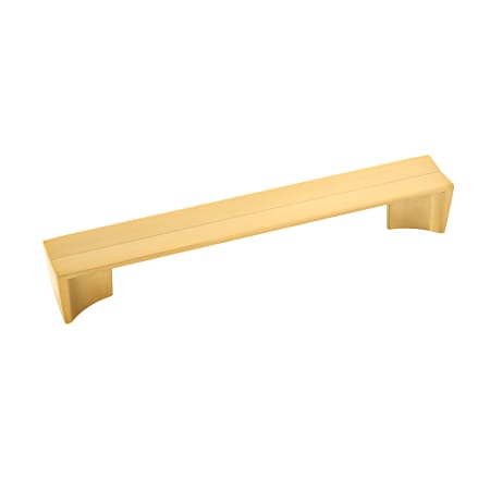 Belwith Keeler Avenue 6-5/16" Center to Center Beveled Modern Angle Cabinet Handle / Drawer Pull Brushed Golden Brass