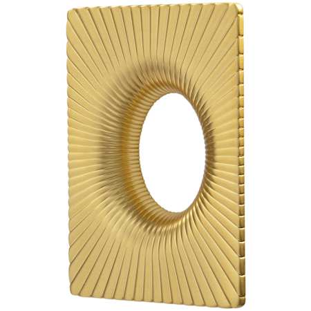 Belwith Keeler Bijou Luminescence 2-3/4" Center to Center Rectangular Sunburst Luxury Designer Cabinet Handle / Drawer Pull Brushed Golden Brass