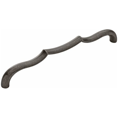 Belwith Keeler Trellis 7-9/16" Center to Center Designer Scalloped Arch Cabinet Handle / Drawer Pull Black Nickel Vibed