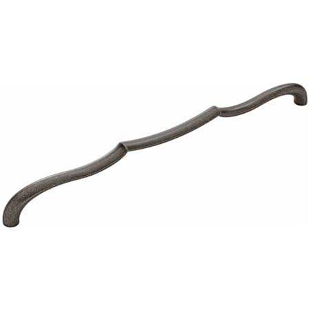 Belwith Keeler Trellis 12" Center to Center Designer Scalloped Arch Large Cabinet Handle / Drawer Pull Black Nickel Vibed