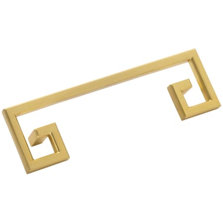 Belwith Keeler Bijou Meandros 4-1/16" Center to Center Luxury Designer Greek Key Cabinet Handle / Drawer Pull Brushed Golden Brass