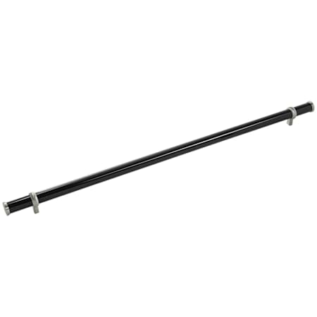 Belwith Keeler Bijou Paramount 27-1/8" Center to Center Luxury Designer Acrylic Bar Cabinet Handle / Drawer Bar Pull Black Acrylic / Satin Nickel