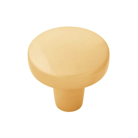 Belwith Keeler Emerge 1-5/16" Flat Round Cabinet Knob / Drawer Knob Brushed Golden Brass