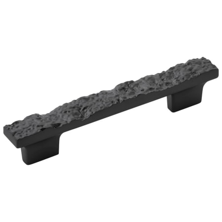 Belwith Keeler Sandrine 3-3/4 " (96 mm) or 5 1/16 " (128 mm) Center to Center Rustic Raw Textured Bar Cabinet Handle / Drawer Pull Black Mist