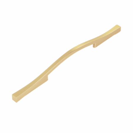 Belwith Keeler Emerge 5-1/16" and 6-5/16" Dual Center to Center Arch Bow Cabinet Handle / Drawer Pull Brushed Golden Brass