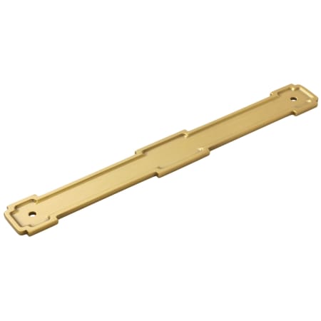 Belwith Keeler Coventry 8-13/16" (224mm) Center to Center Cabinet Pull Backplate Escutcheon Brushed Golden Brass