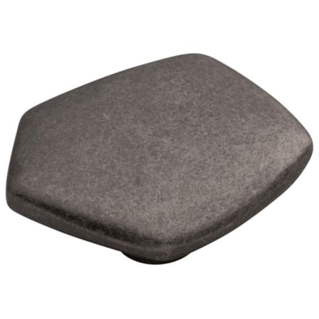 Belwith Keeler Pebble 2-15/16" x 2-1/8" Natural Organic Zen Designer Cabinet Knob / Drawer Knob Black Nickel Vibed