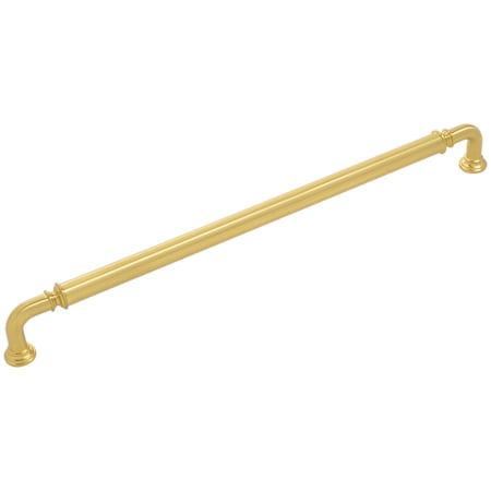 Belwith Keeler Berkshire 12" Center to Center Traditional Single Barrel Large Cabinet Handle / Large Drawer Pull Brushed Golden Brass