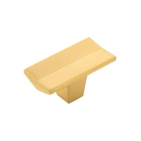 Belwith Keeler Avenue 2 Inch Modern Minimalist "T" Bar Cabinet Knob / Drawer Knob Brushed Golden Brass