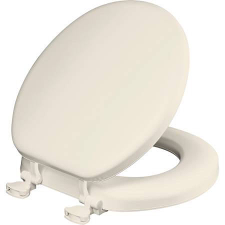 Bemis Eden Round Closed-Front Cushioned Vinyl Soft Toilet Seat and Lid Biscuit