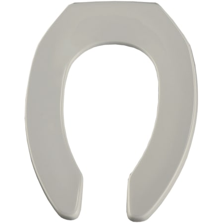 Bemis Elongated Open-Front Less Cover Commercial Plastic Toilet Seat with Stay-Tite Commercial Fastening System Biscuit