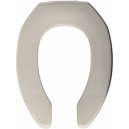 Bemis Elongated Open-Front Less Cover Commercial Plastic Toilet Seat with Stay-Tite Commercial Fastening System Self-Sustaining Check Hinge and DuraGuard Biscuit