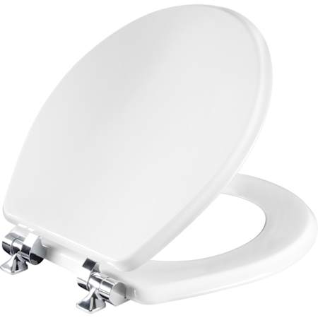 Bemis Mayfair Benton Round Enameled Wood Closed-Front Toilet Seat White