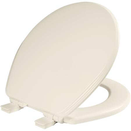 Bemis Ashland Round Closed-Front Toilet Seat with Whisper-Close and Stay-Tite Hinges Biscuit