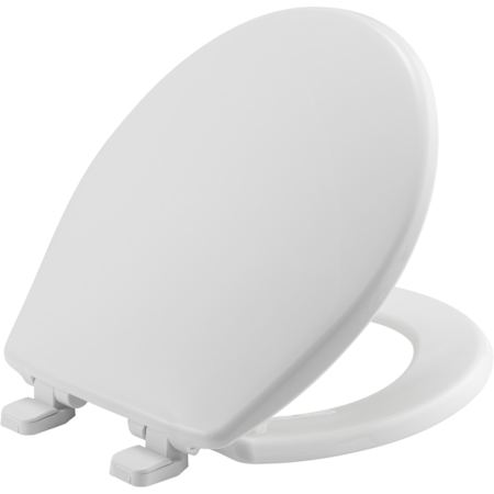 Bemis Round Hospitality Plastic Closed-Front Toilet Seat and Lid with Stay-Tite Seat Fastening System and Whisper Close Hinge White
