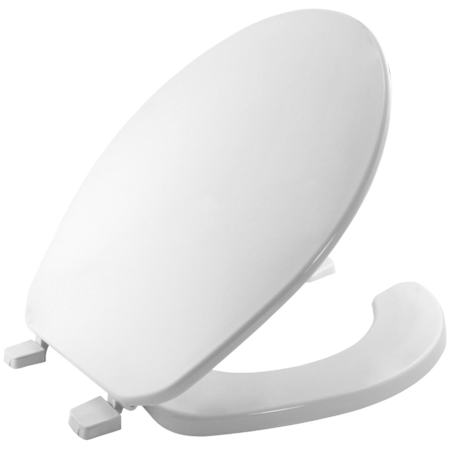 Bemis Round Open-Front Toilet Seat with Top-Tite White
