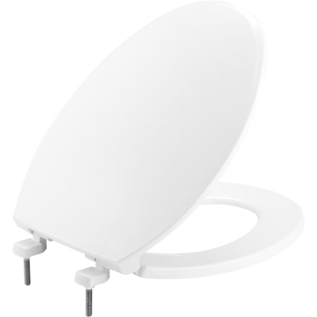 Bemis Elongated Hospitality Plastic Closed-Front Toilet Seat White