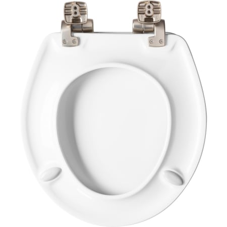 Bemis Alesio Slow Close Toilet Seat, Sleek Chrome Hinges And Adjustable Perfect Fit Wood Seat, Made In USA, Round, White - View #11