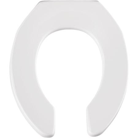 Bemis Round Commercial Plastic Open-Front Less Cover Toilet Seat White