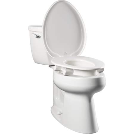 Bemis Assurance Clean·Shield 3" Premium Raised Toilet Seat with Snap-2-Secure (Stay·Tite) and Super Grip Bumpers White