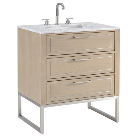 BEMMA Markham 30" Free Standing Single Basin Vanity Set with Cabinet and Vanity Top Cashmere Grey / Calacatta Quartz Top / Brushed Nickel Hardware