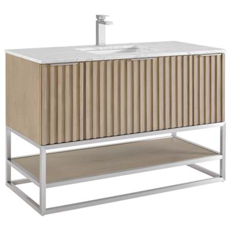 Cashmere Grey / Carrara Marble Top / Brushed Nickel Hardware