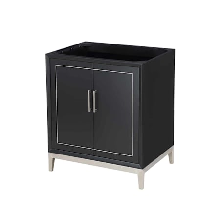BEMMA Gracie 30" Single Free Standing Vanity Cabinet Only - Less Vanity Top Midnight Black / Brushed Nickel Hardware