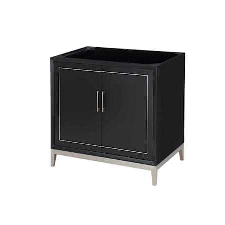 BEMMA Gracie 36" Single Free Standing Vanity Cabinet Only - Less Vanity Top Midnight Black / Brushed Nickel Hardware