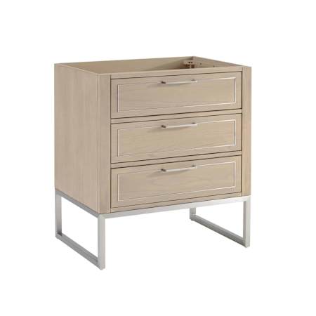 BEMMA Markham 30" Single Free Standing Vanity Cabinet Only - Less Vanity Top Cashmere Grey / Brushed Nickel Hardware
