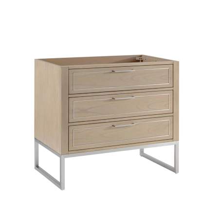BEMMA Markham 36" Single Free Standing Vanity Cabinet Only - Less Vanity Top Cashmere Grey / Brushed Nickel Hardware