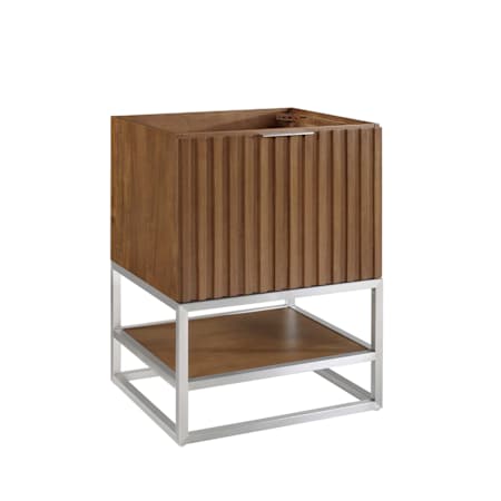 BEMMA Terra 24" Single Free Standing Vanity Cabinet Only - Less Vanity Top Walnut / Brushed Nickel Hardware