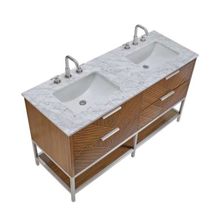 BEMMA Diamond 60" Marble Vanity Top Carrara Marble