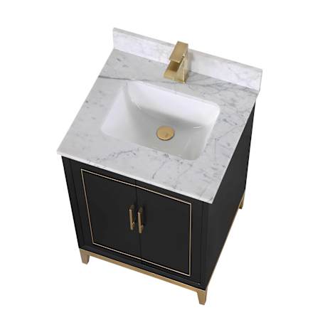 BEMMA Gracie 24" Marble Vanity Top with Backsplash Carrara Marble