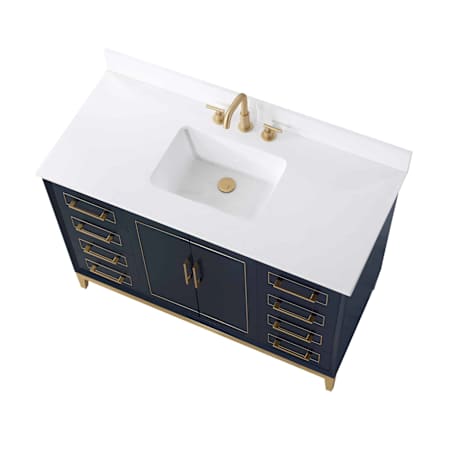 BEMMA Gracie 48" Quartz Vanity Top with Backsplash White Quartz